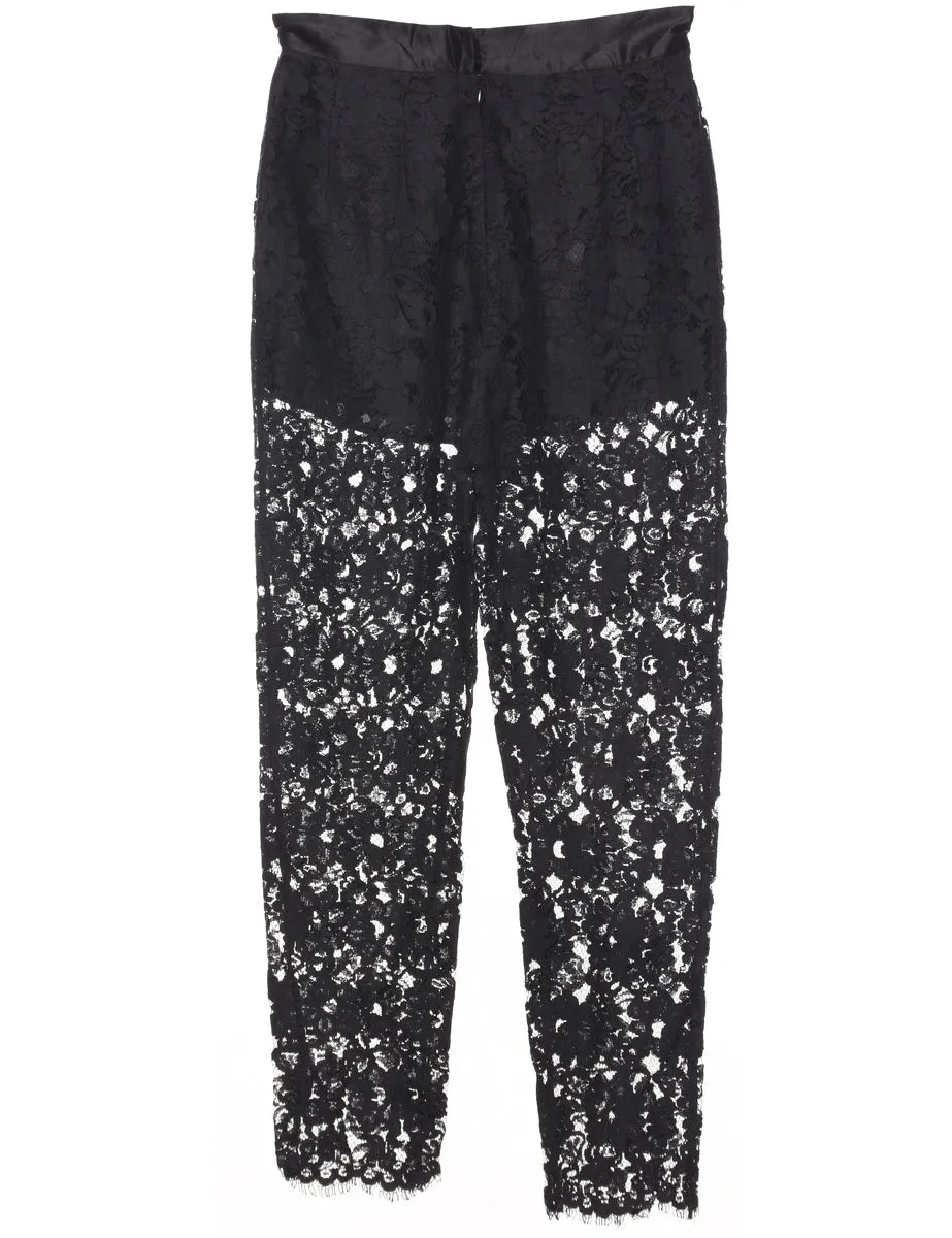 Lace Black Trousers - W25 L26