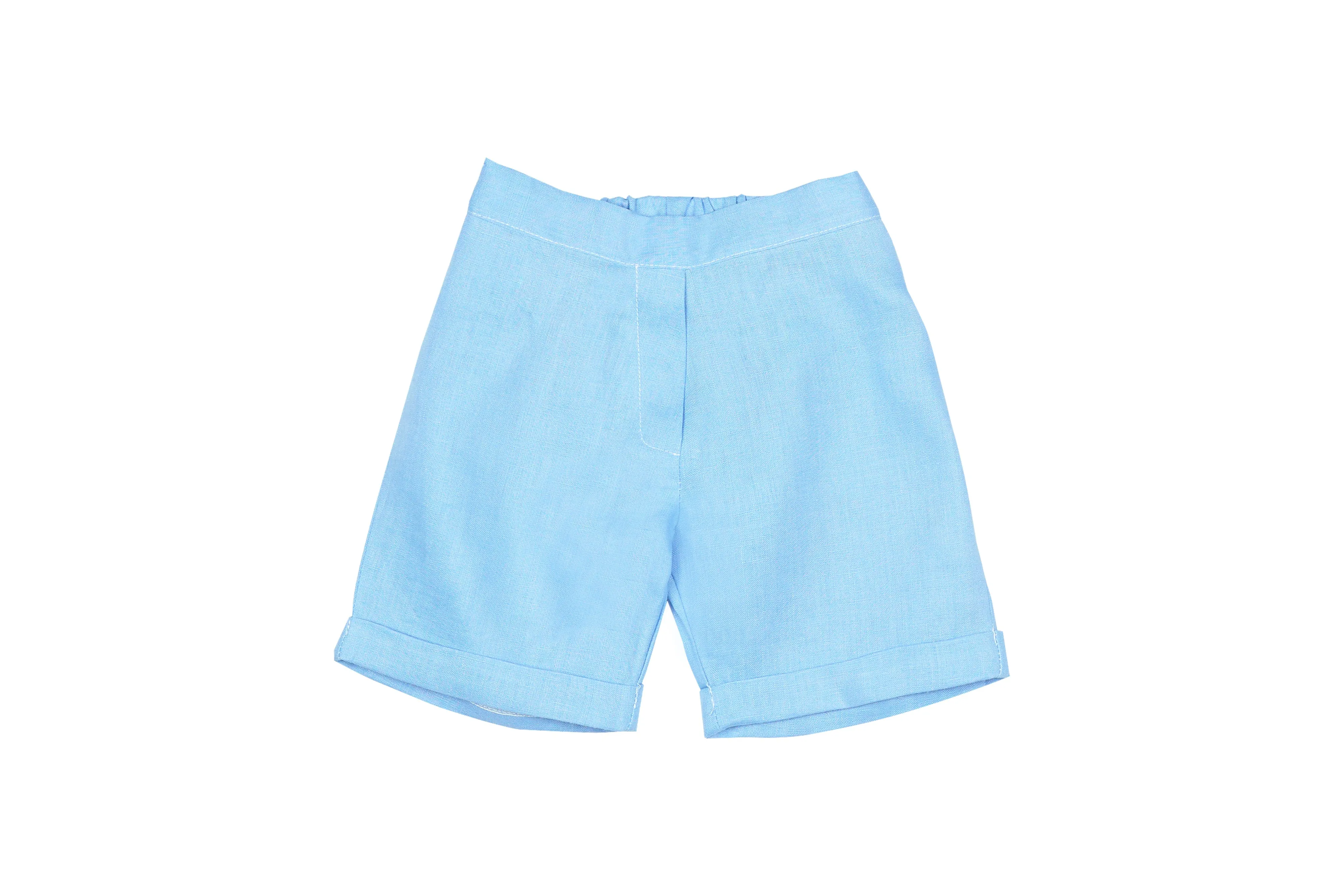 Leo Boy Short - Linen Light Blue