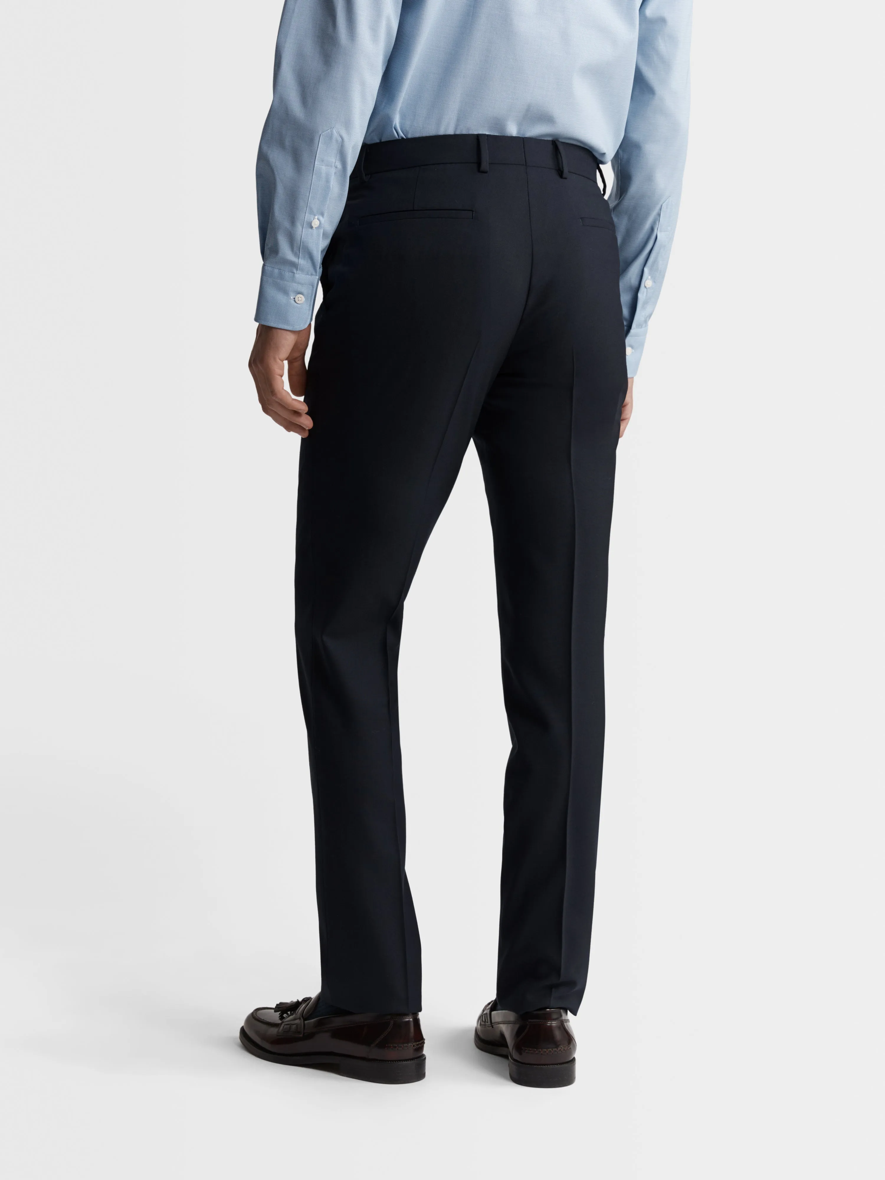 Leo Italian Luxury Slim Navy Suit Trouser