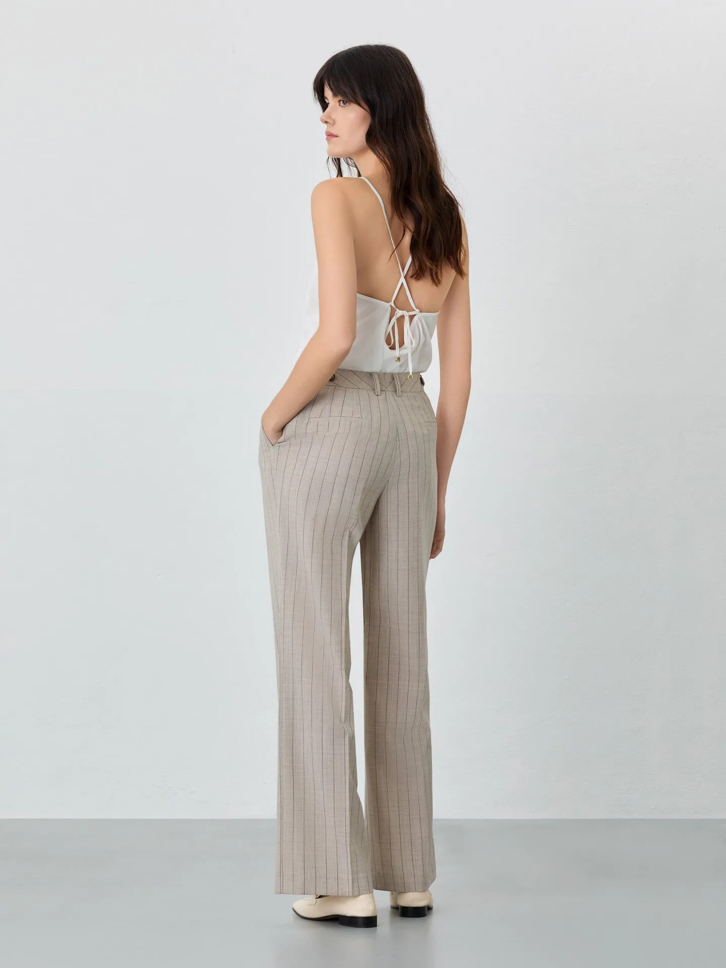 Loose Fit Trousers In Wool Blend