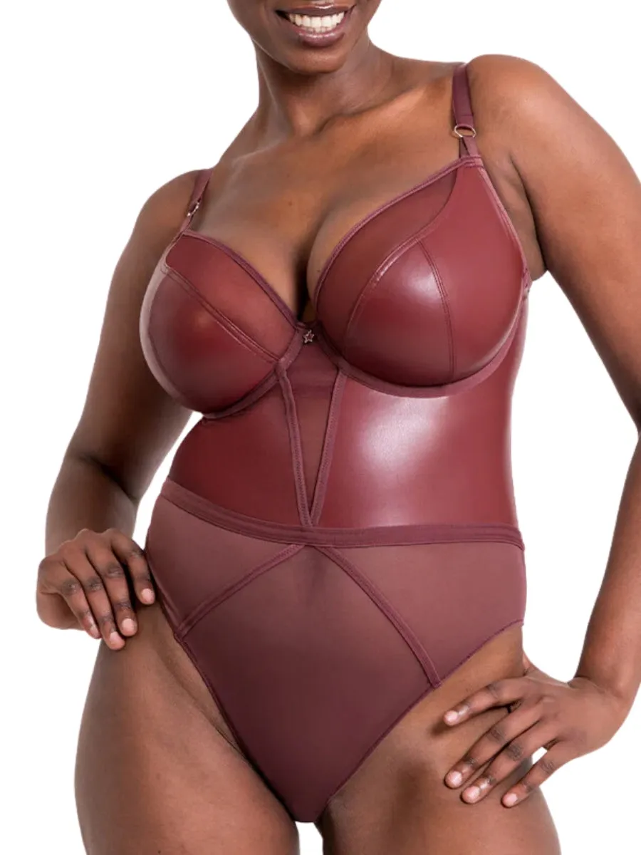 Lucky Star Bodysuit - Oxblood