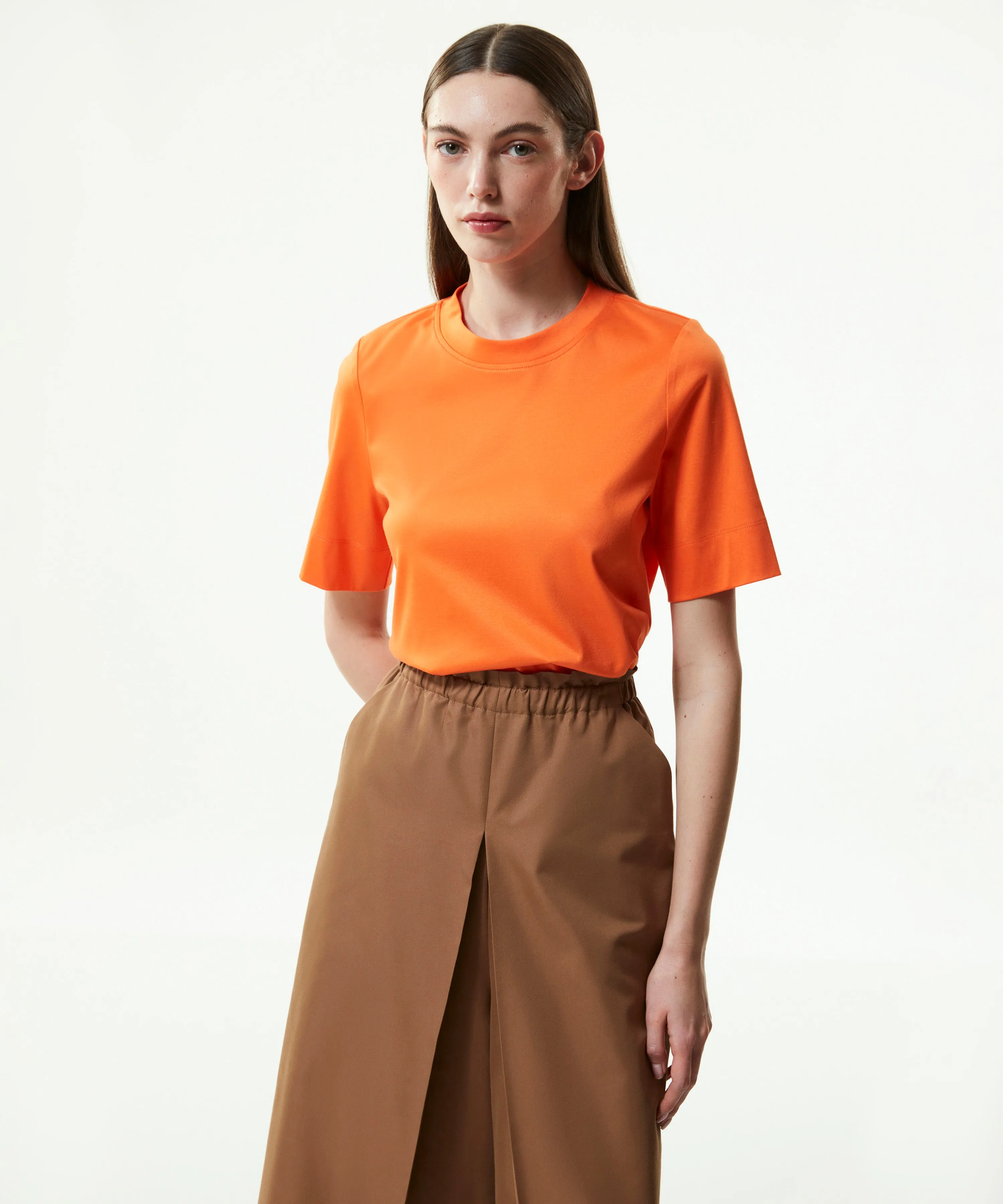 Machka High Waist Skirt Look Trousers Walnut/Taupe