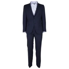 Made in Italy Blue Virgin Wool Men's Suit