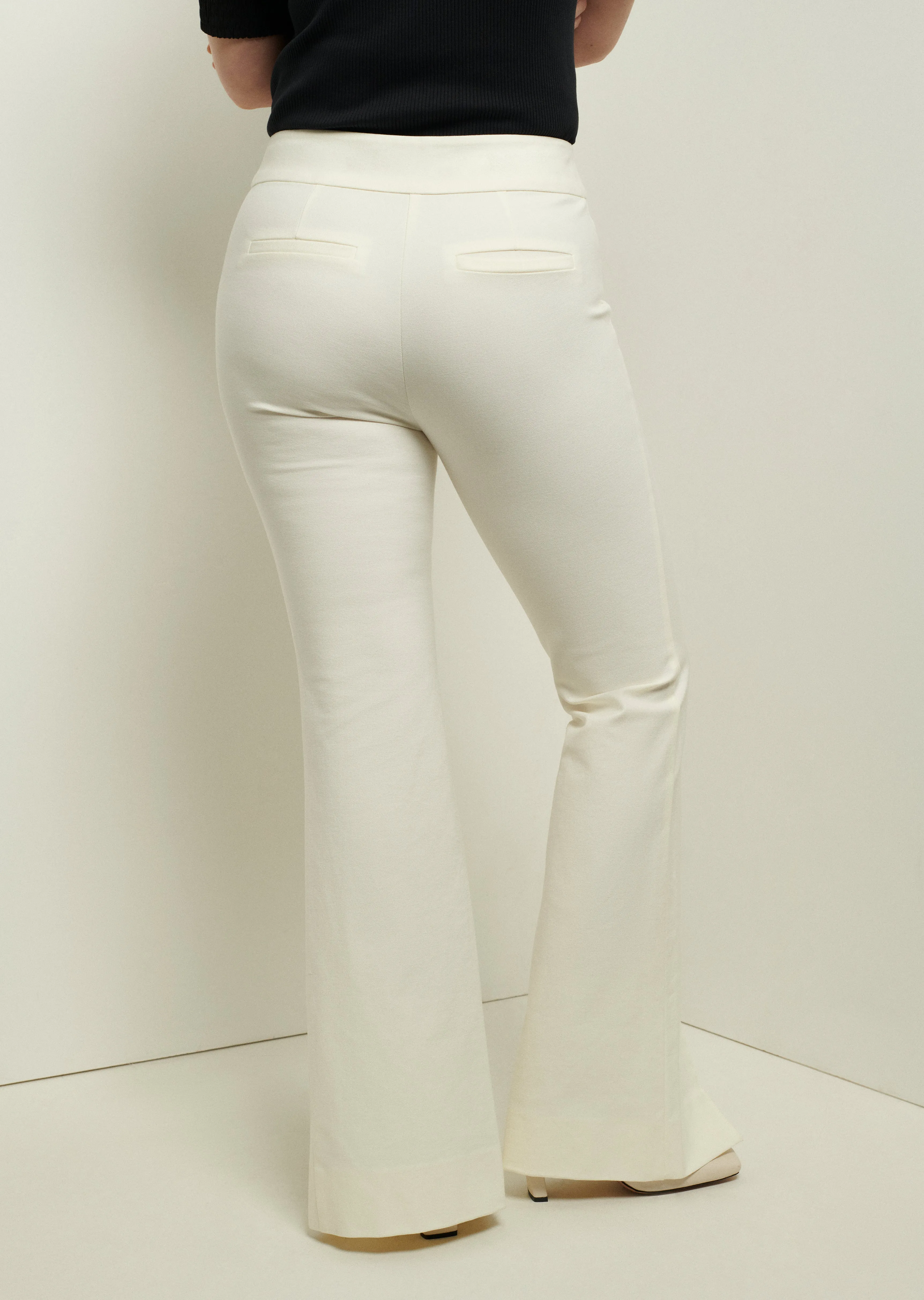 Maeve Front Slit Trousers - Soft White