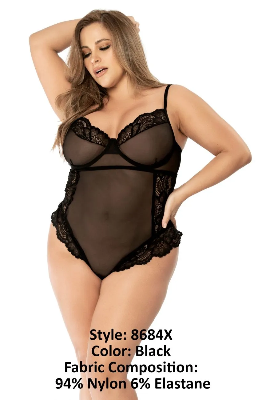 Mapale 8684X Curvy Size Teddy Color Black