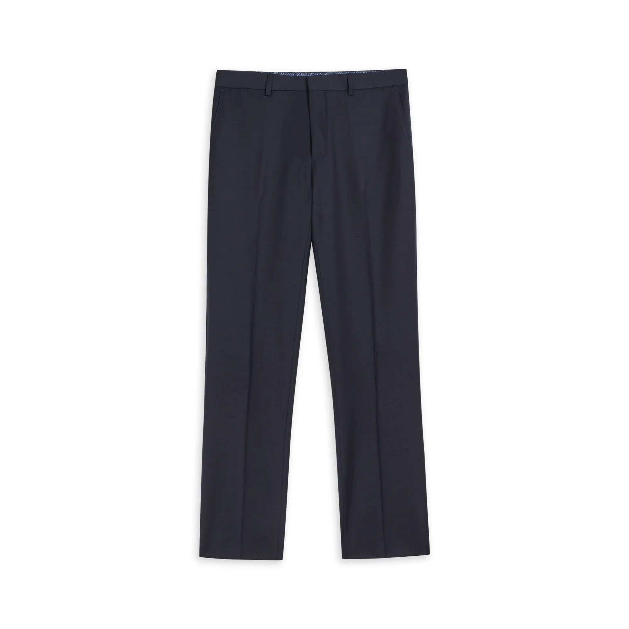 Men Mps-Polsts-Slim Fit Plain Suit Trouser - Navy