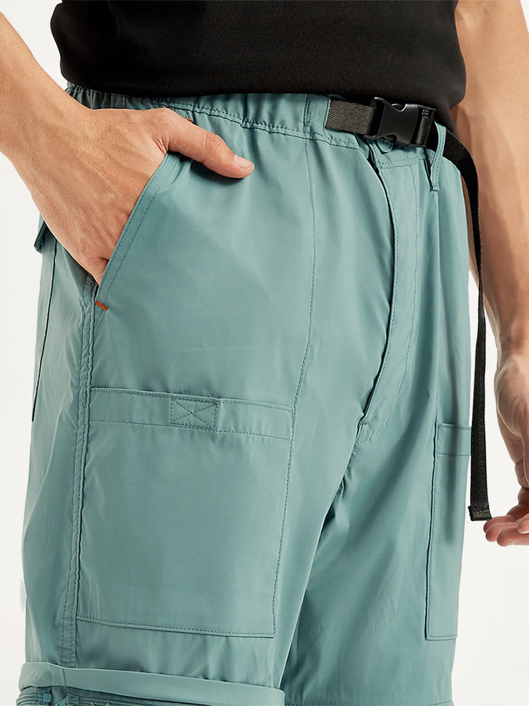 Men's Blue Cargo Fit Trousers