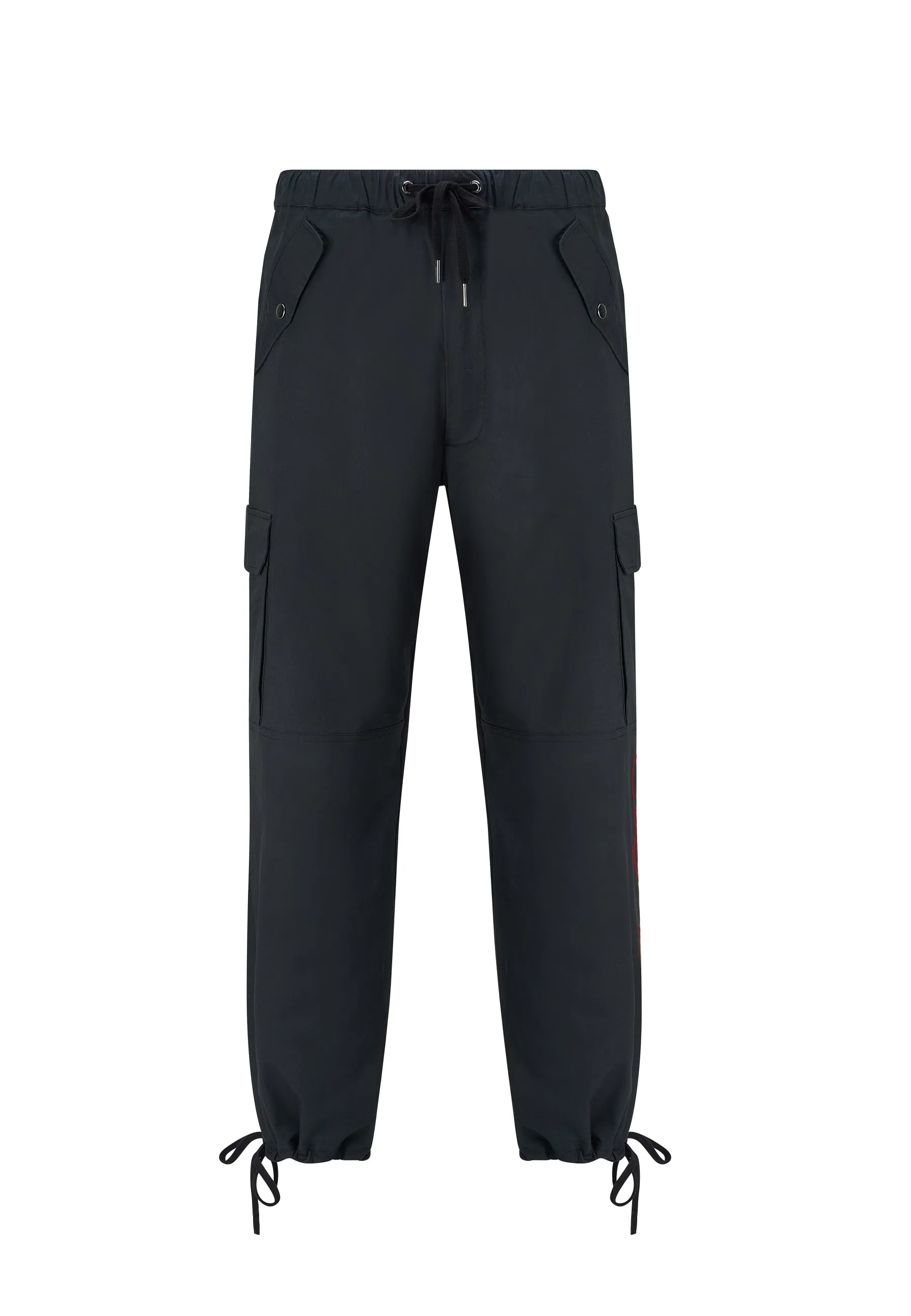 Mens Jungle Tiger Cargo Pants Trousers - Black