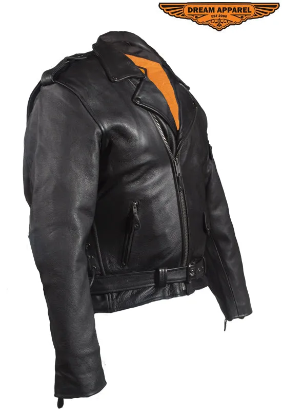 Mens Leather Jacket With Air Vents