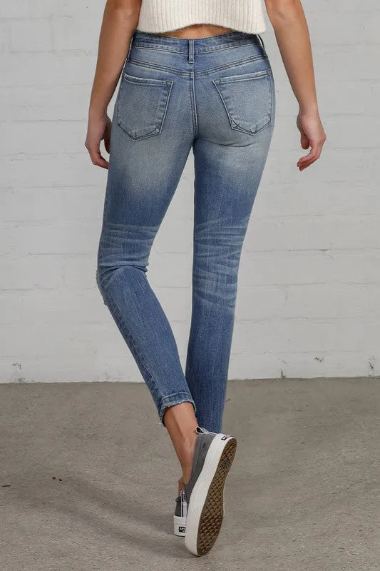 MID RISE ANKLE SKINNY JEANS MEDIUM