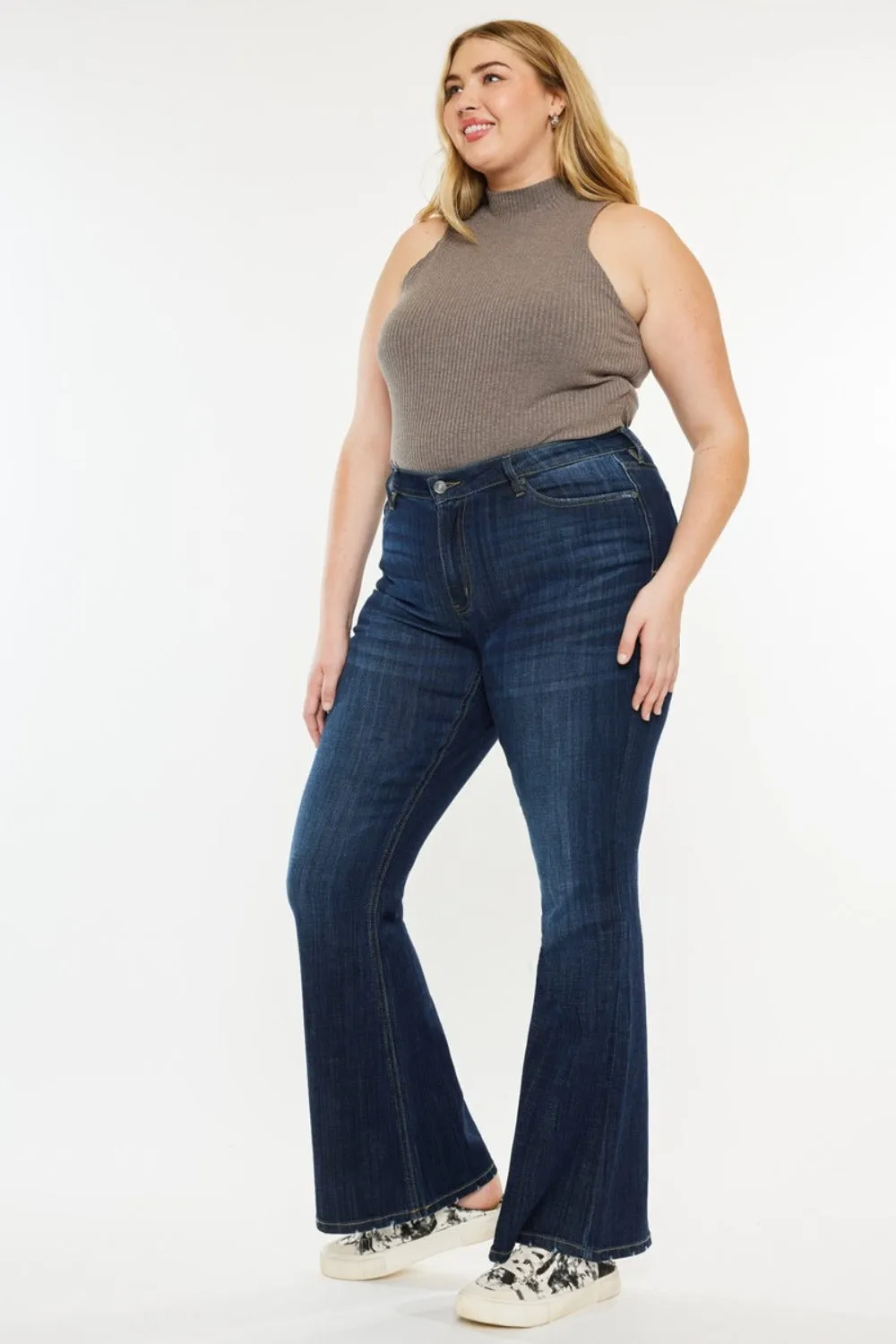 Mid Rise Flare Jeans