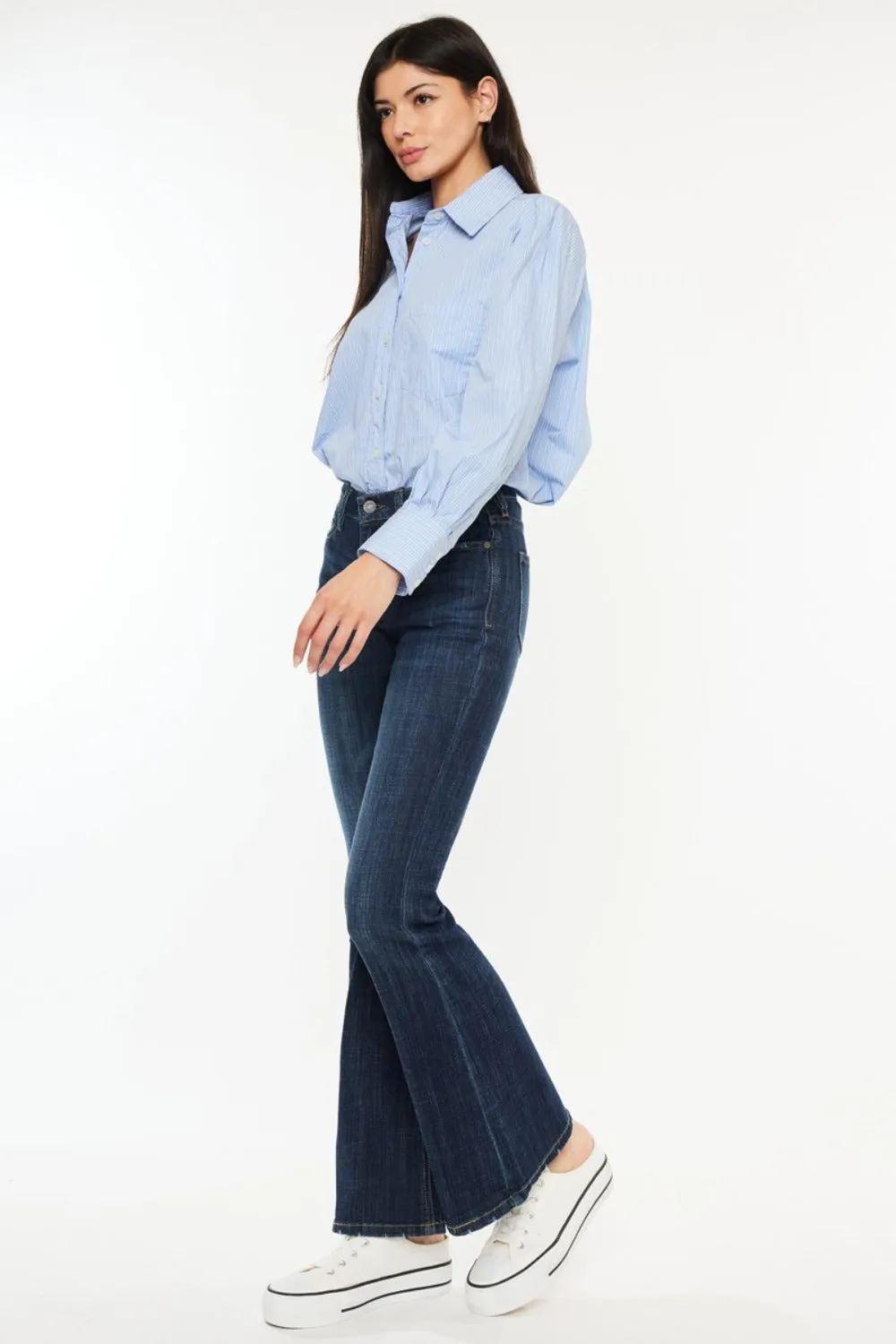 Mid Rise Flare Jeans