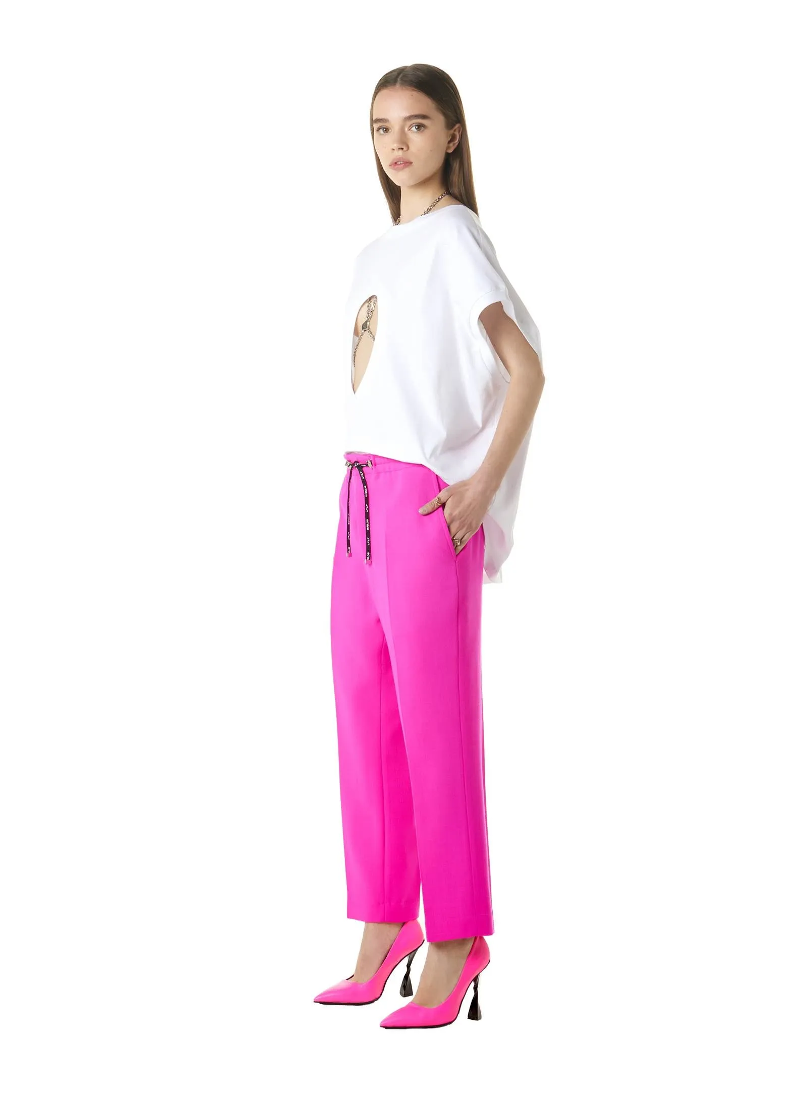 Midi Trousers Fuchsia