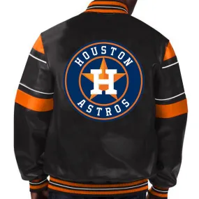 MLB Houston Astros Leather Jacket For Men and Women