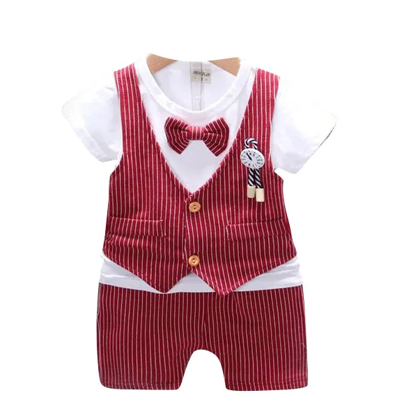 MOF kids boys bow tie clothing set gentleman suit