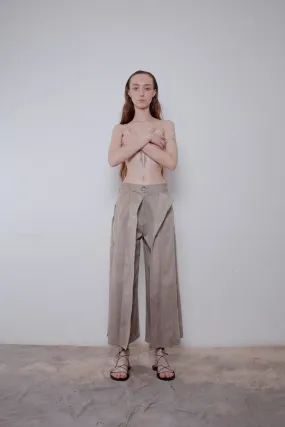 Naturally Dyed Cotton Buttoned Trousers