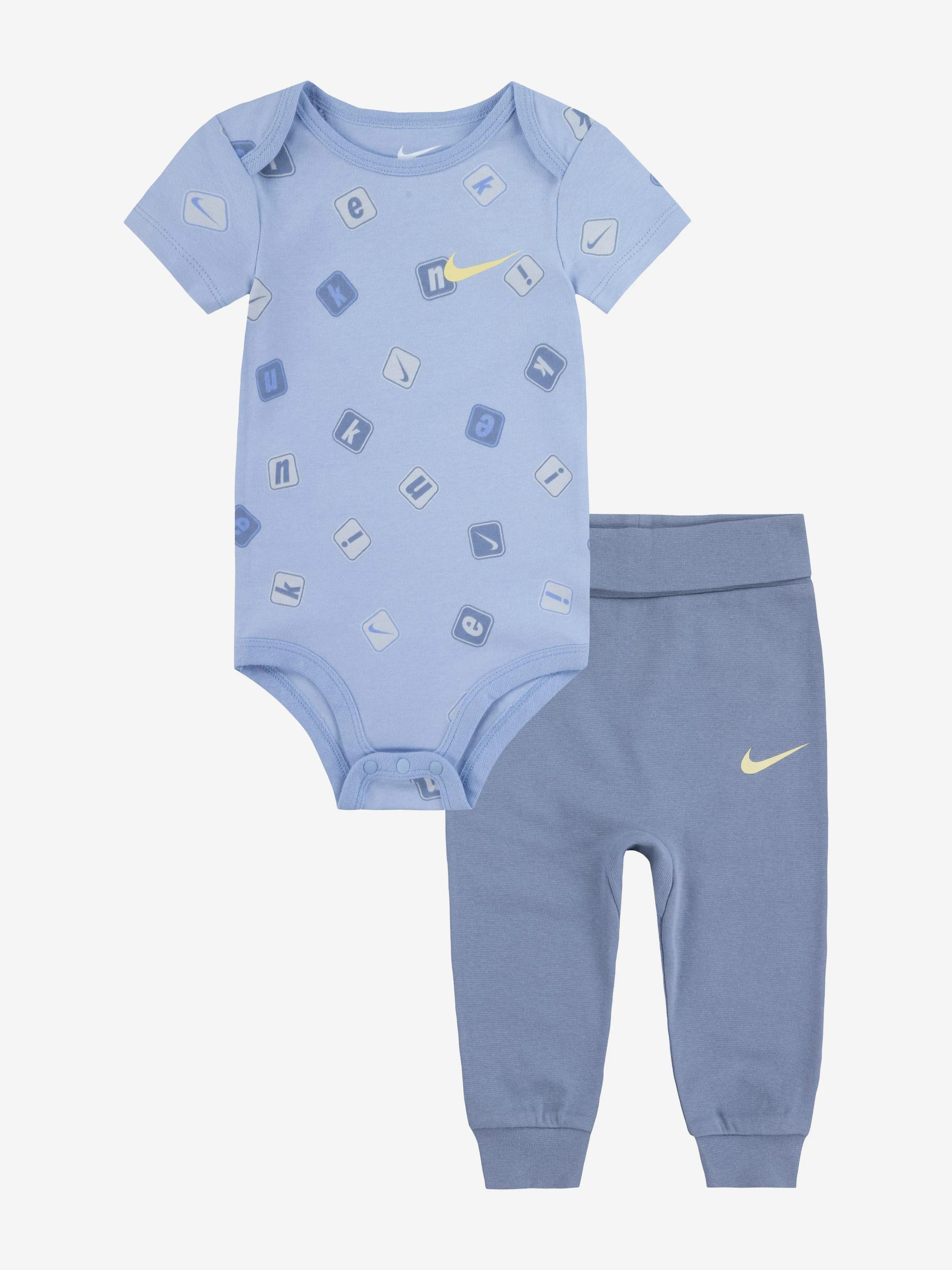 Nike Baby Boys AOP Bodysuit And Leggings Set in Blue