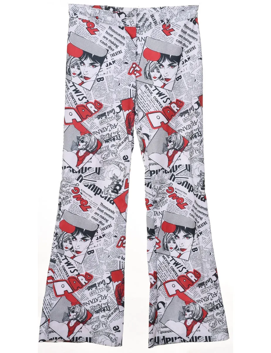 Novelty Print Trousers - W30 L32