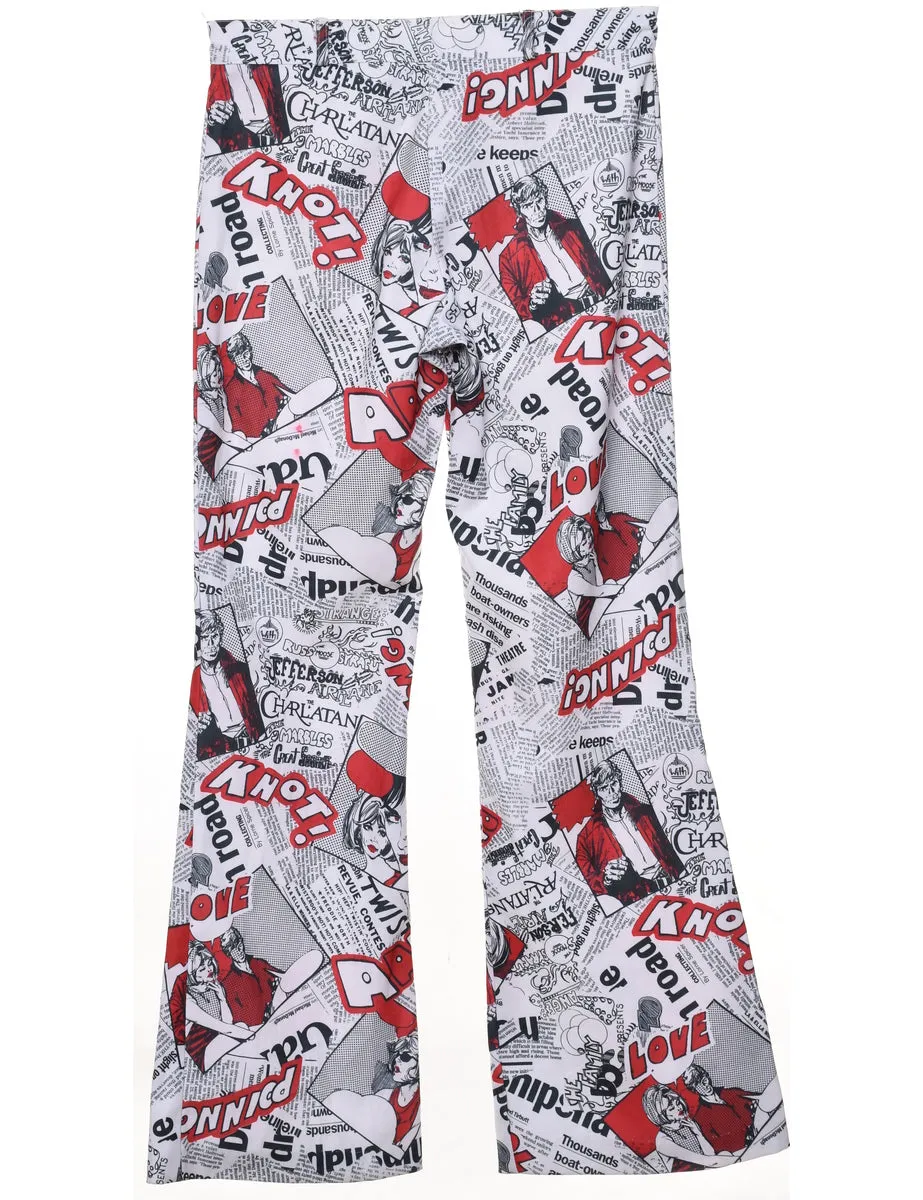 Novelty Print Trousers - W30 L32