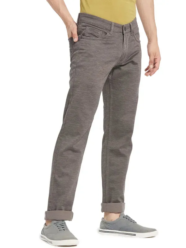 Octave Men Grey Chinos Cotton Trousers