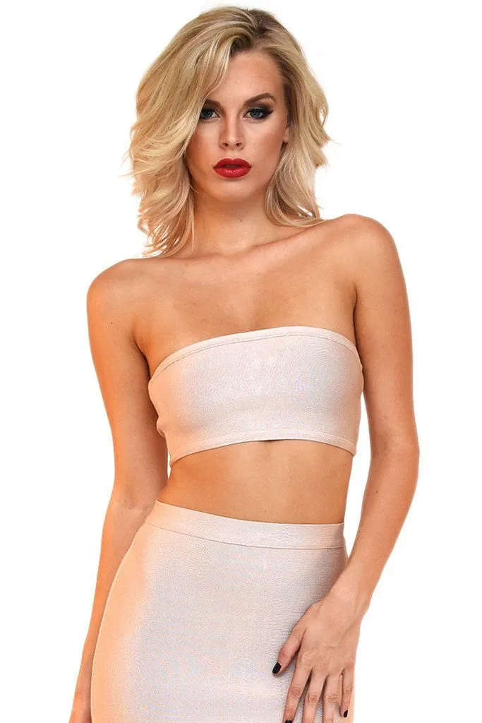 Paris Bandage Bandeau Top - Nude (S - Clearance Sale)