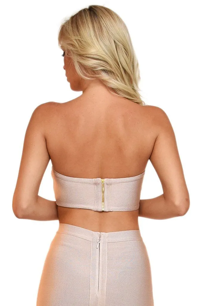 Paris Bandage Bandeau Top - Nude (S - Clearance Sale)