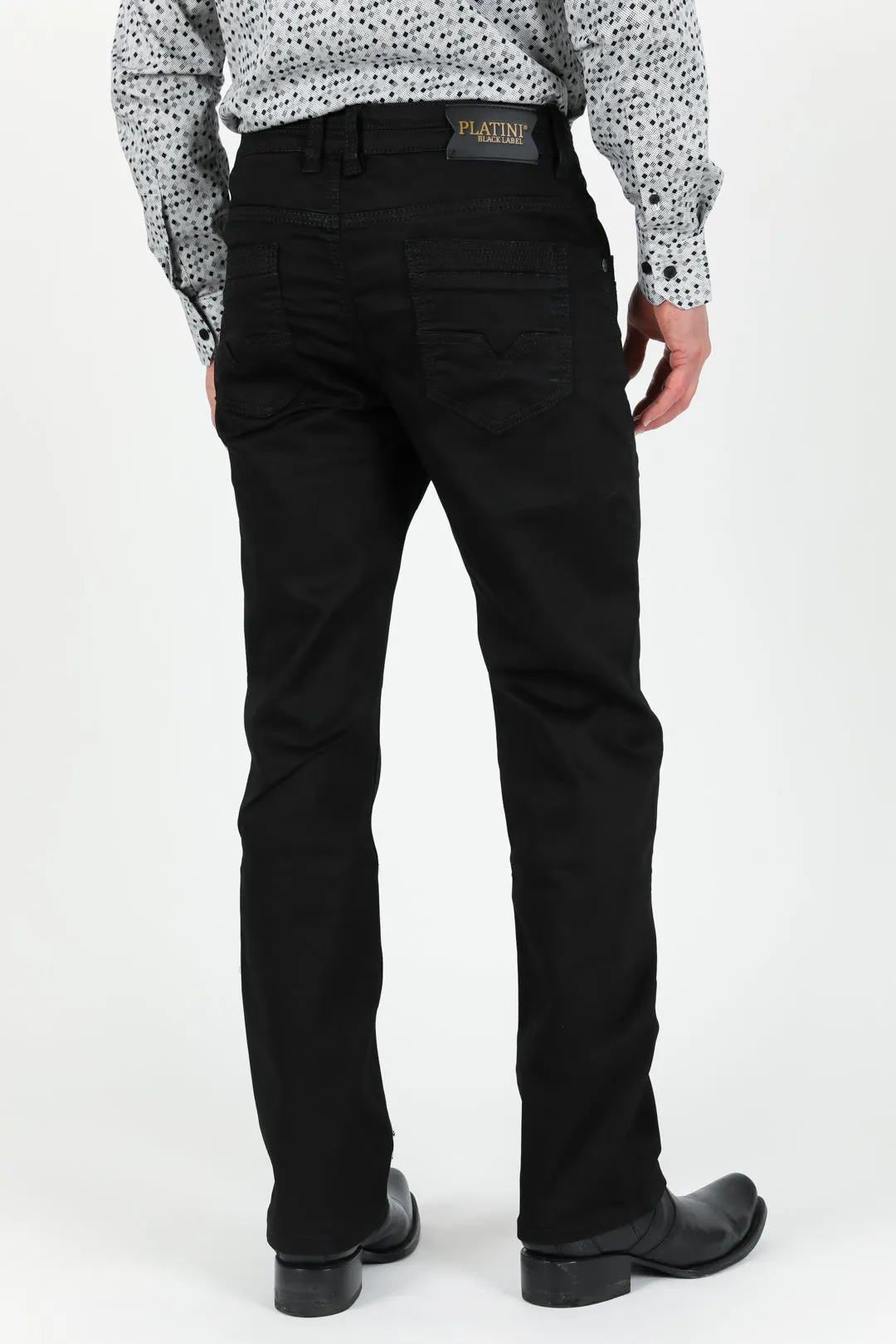 Platini Men's Slade Relaxed Fit Stretch Pants (FSJ3405 - Black)