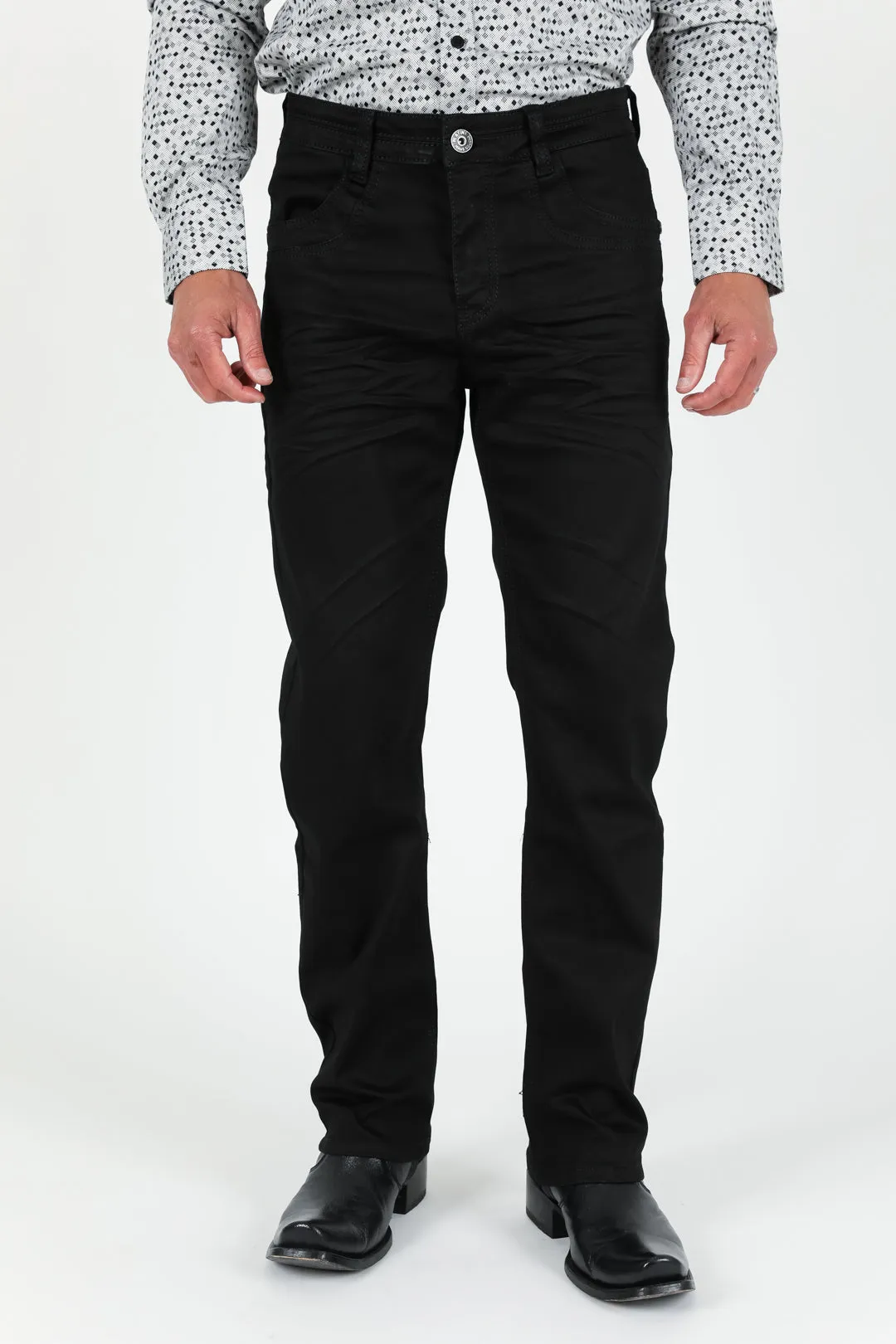 Platini Men's Slade Relaxed Fit Stretch Pants (FSJ3405 - Black)