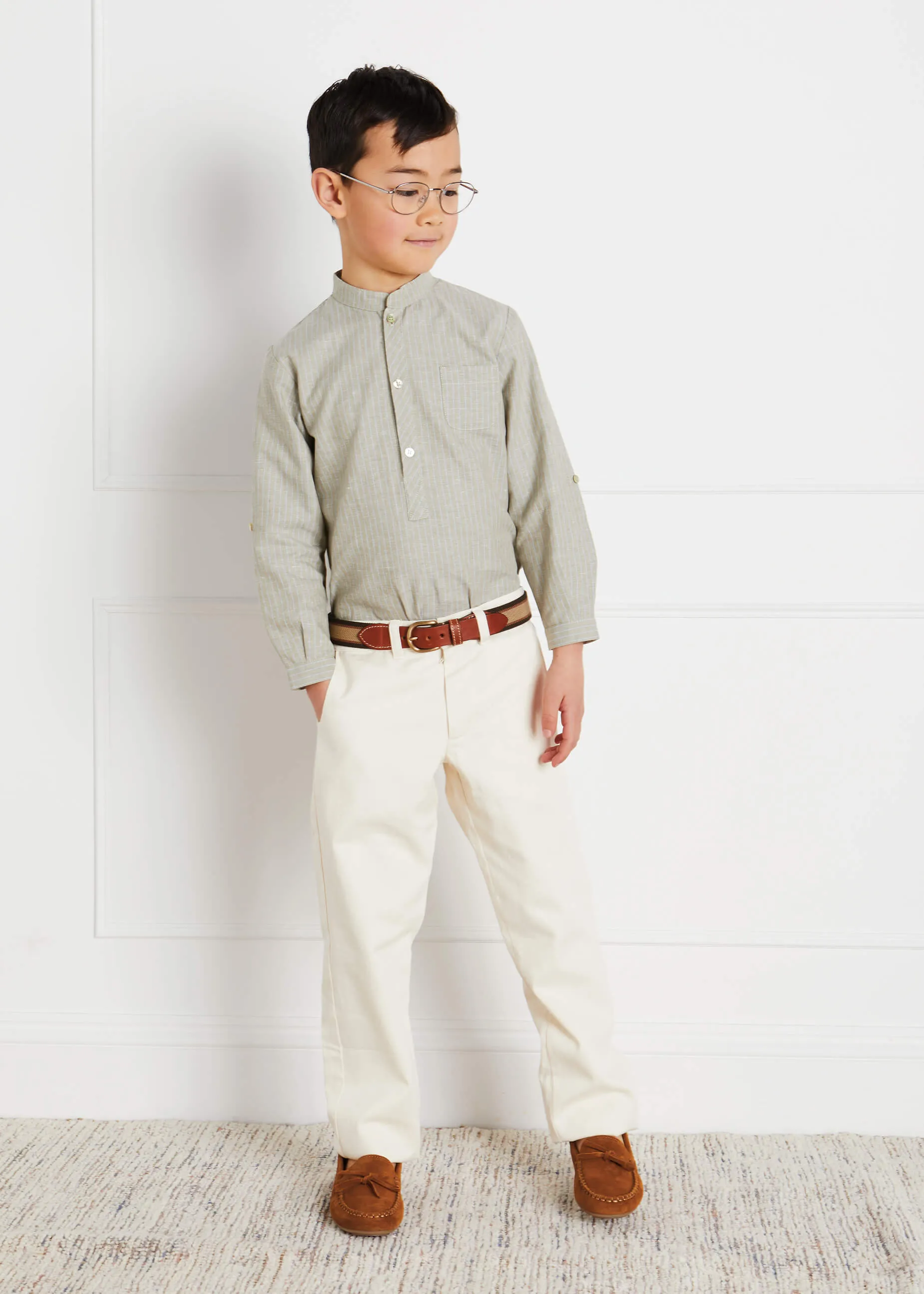 Pocket Detail Chino Trousers in Beige (4-10yrs)