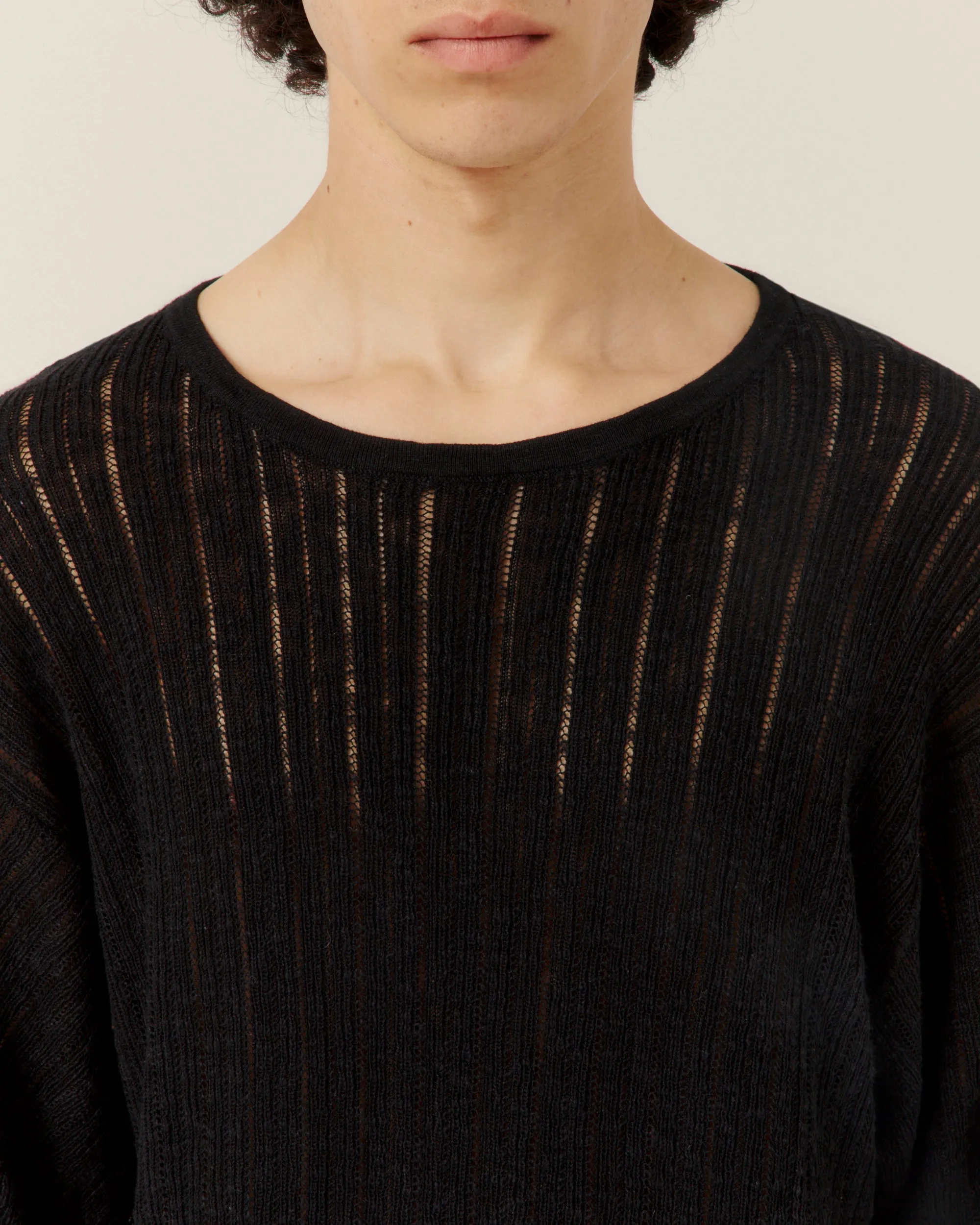 Pointelle Knit T-Shirt