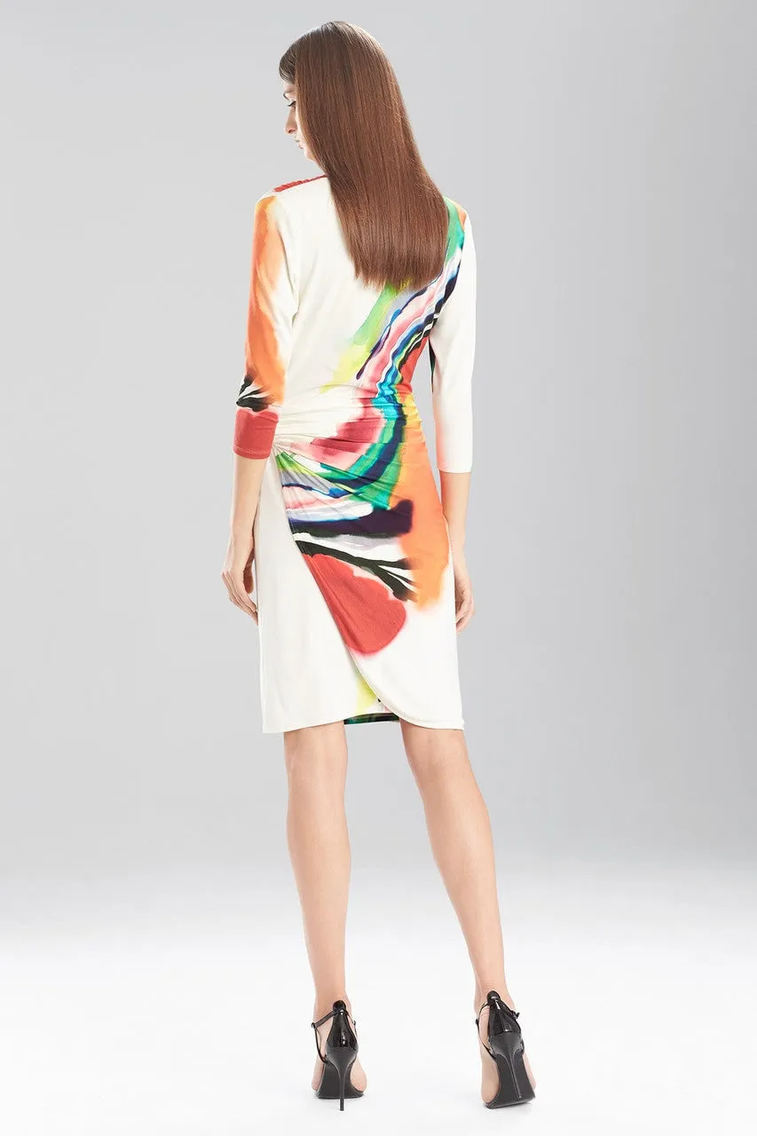 Printed Jersey Long Sleeve Dress