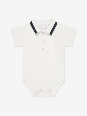 Rachel Riley Baby Boys Piped Bodysuit in Ivory