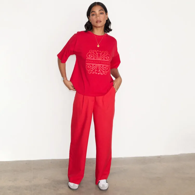 Red Sundazed Romance Arden Trousers