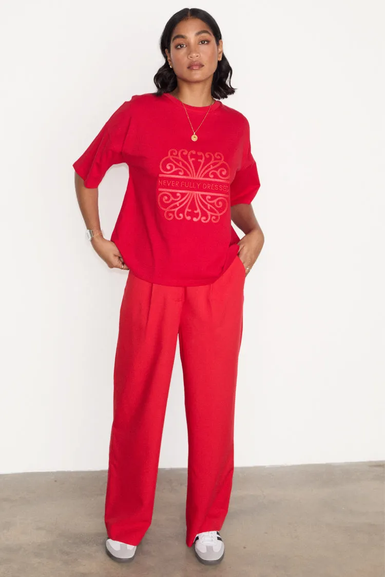 Red Sundazed Romance Arden Trousers