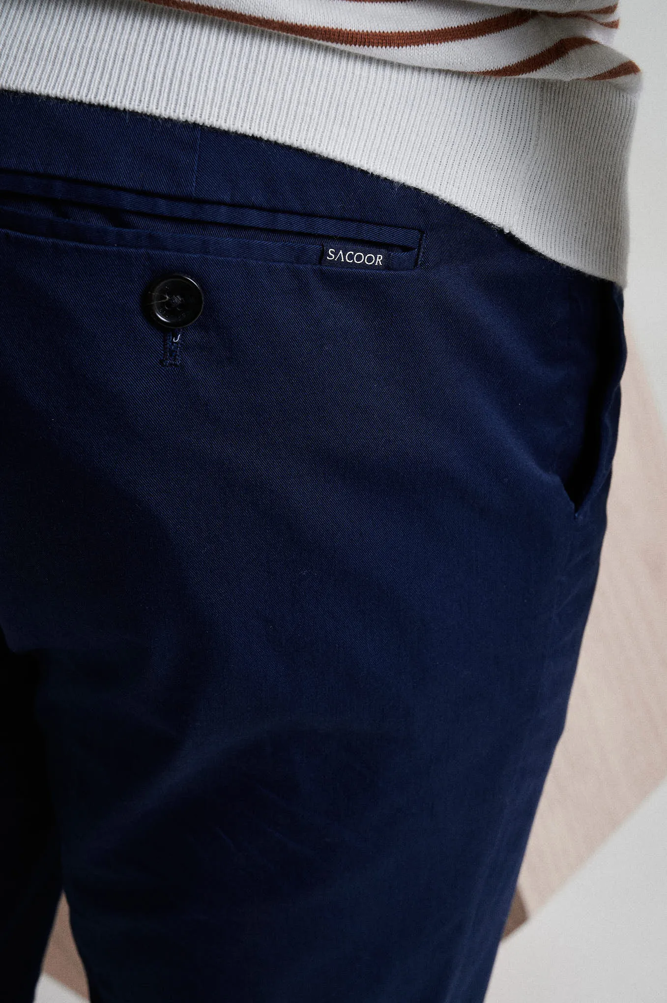 Regular fit chino in Cotton Elastane