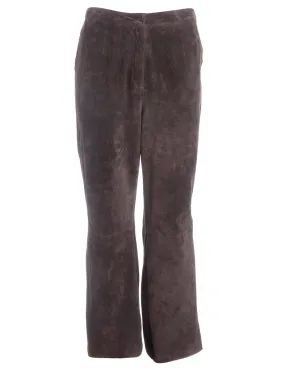 Reworked Suede Cali Bootcut Trousers - W34