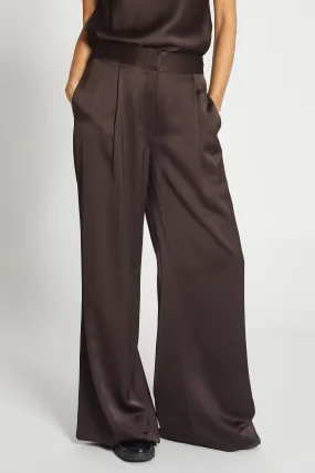 Saint Art New York - Never Mid-Waisted Wide Leg Pant in Chestnut