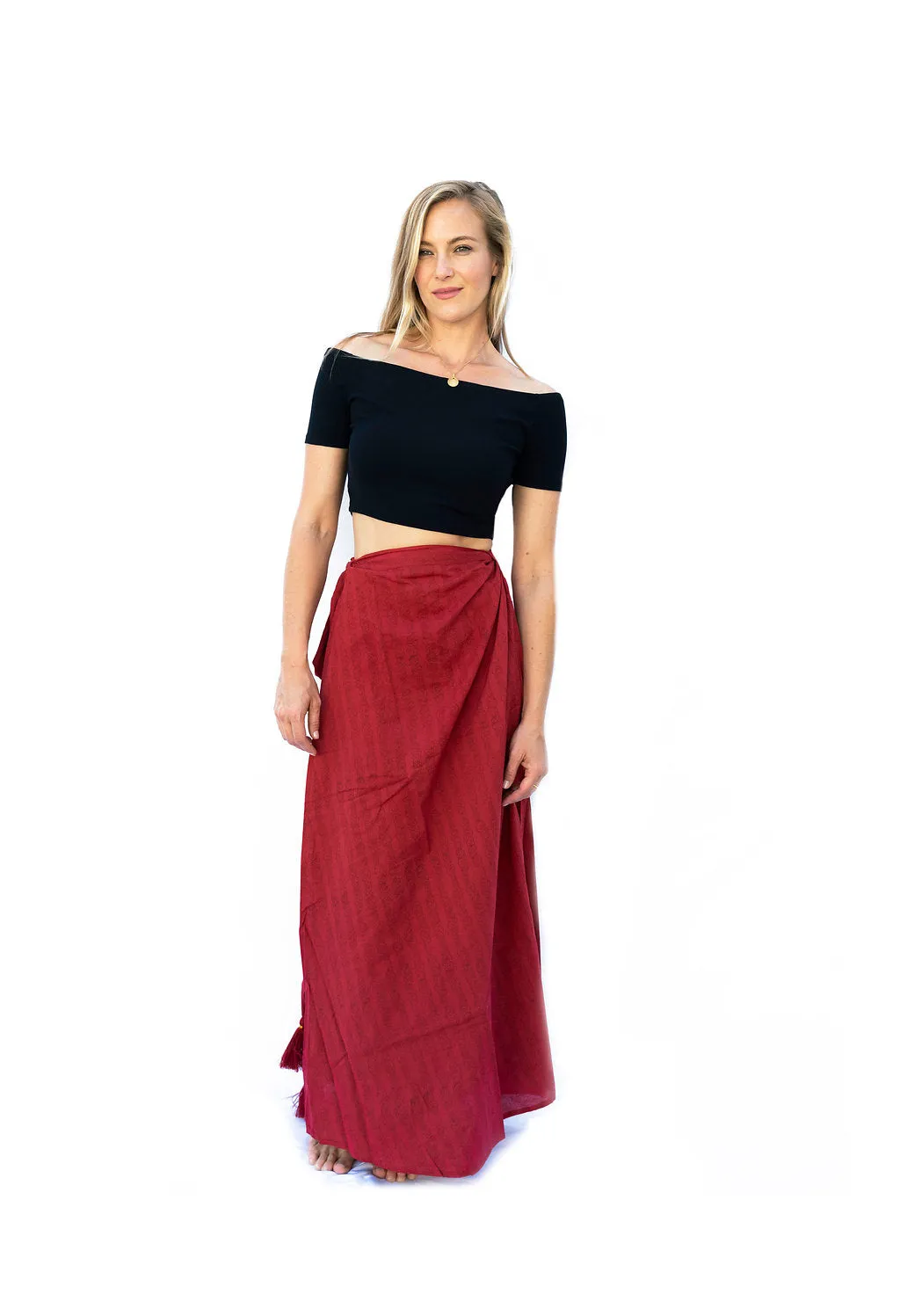 Sati Wrap Skirt- Red