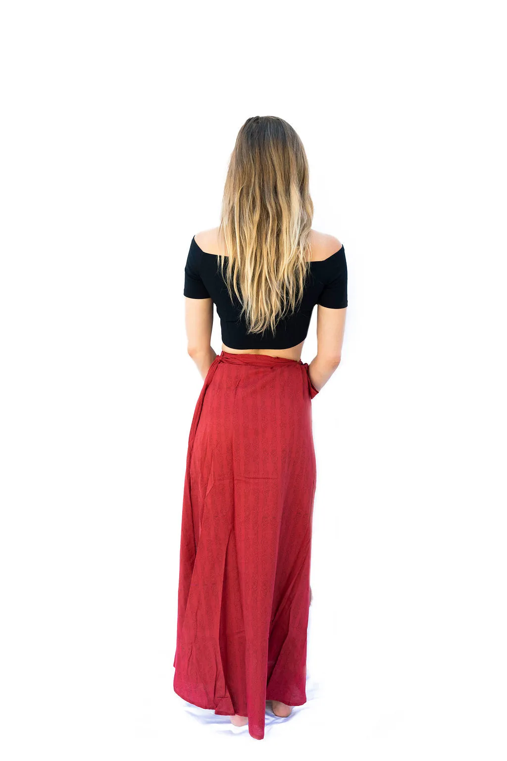 Sati Wrap Skirt- Red