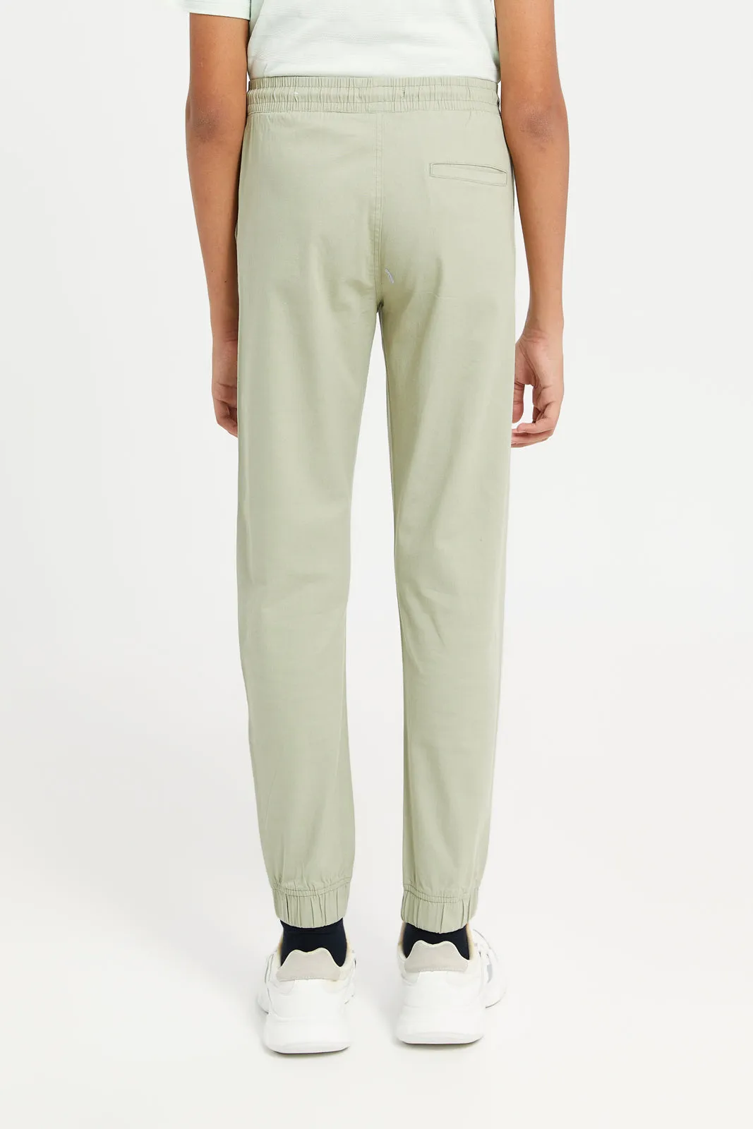 Senior Boys Mint Pull On Casual Trousers