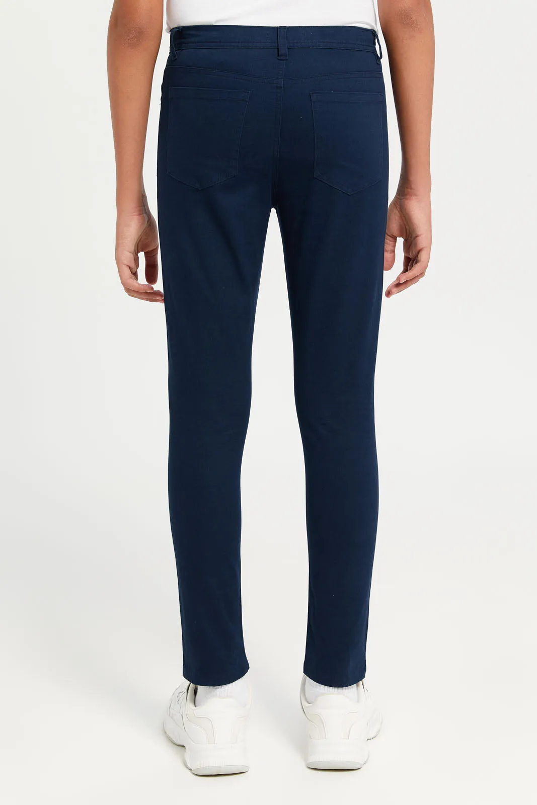 Senior Boys Navy 5 Pocket Table Trousers