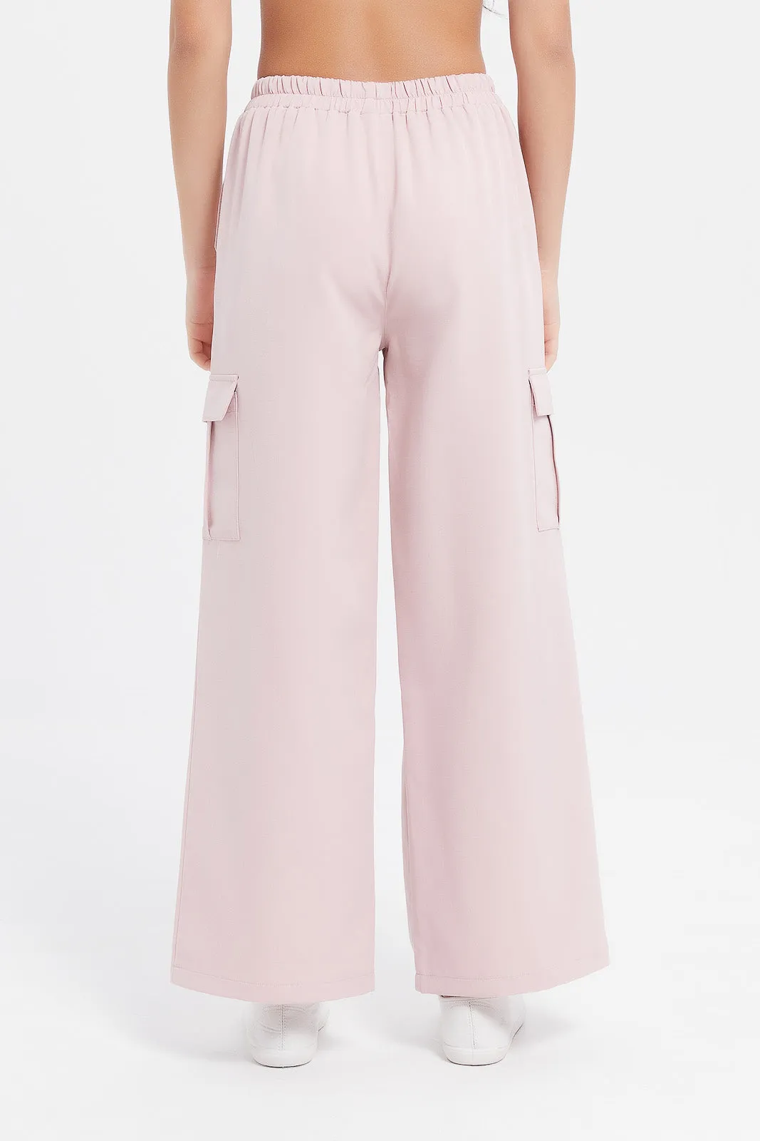 Senior Girls Pink Cargo Pocket Trouser