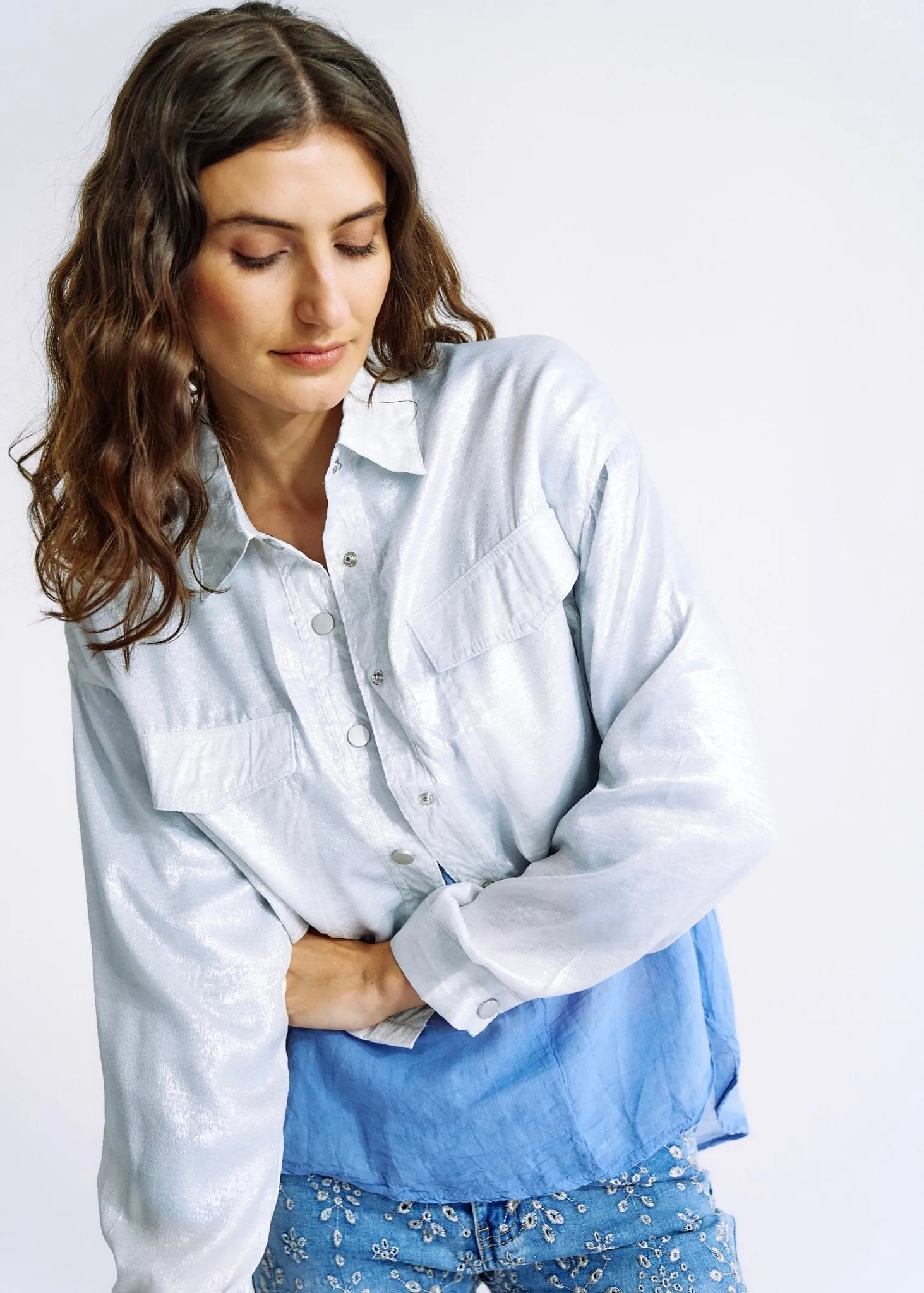 Shimmer Summer Jacket in White