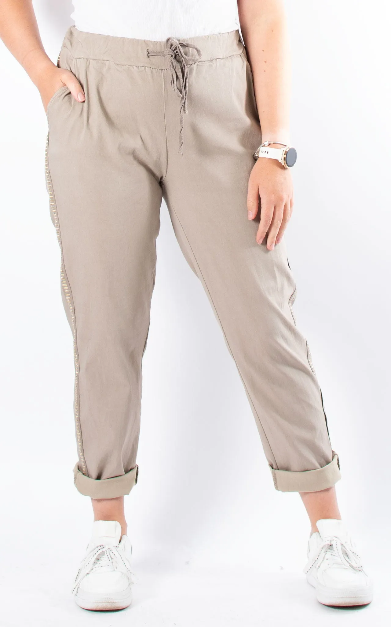 Side Strap Magic Jogger | Taupe