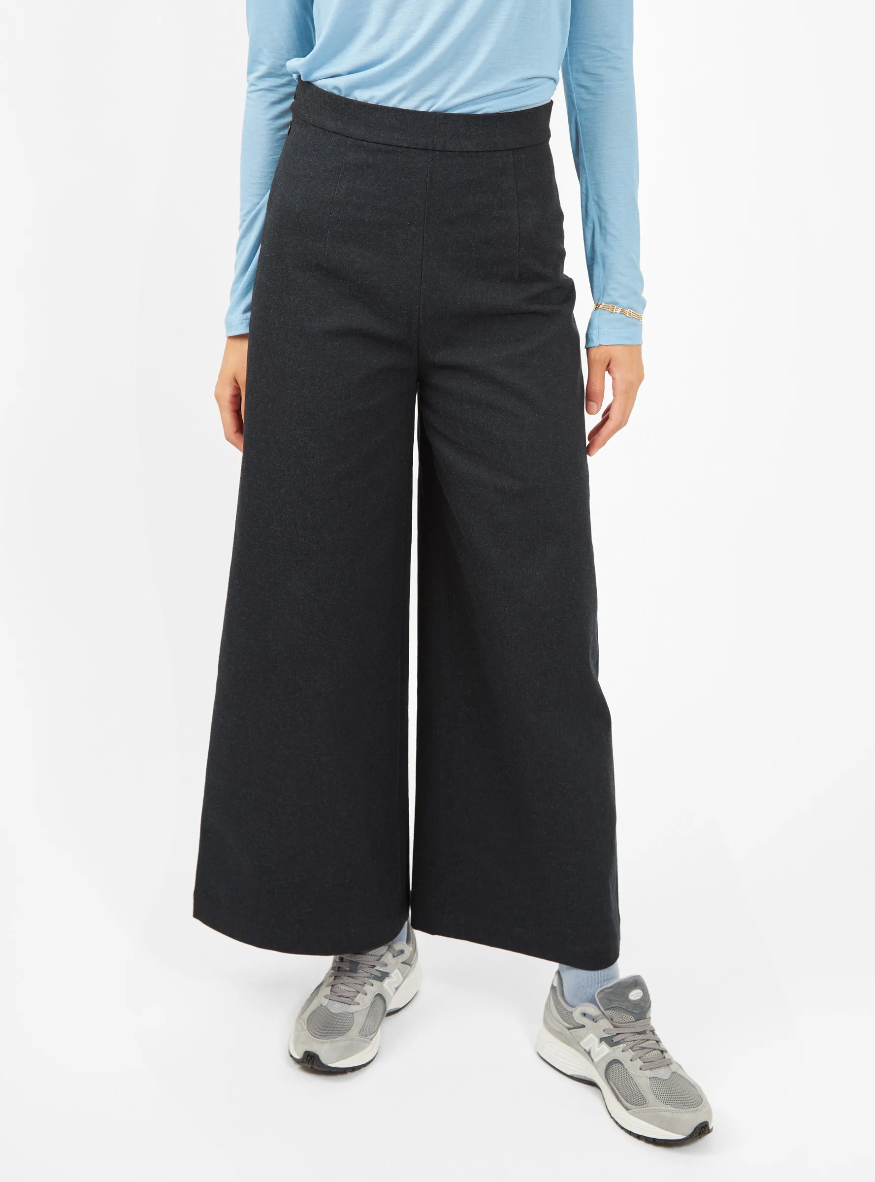 Signature Wide-Leg Trousers Navy