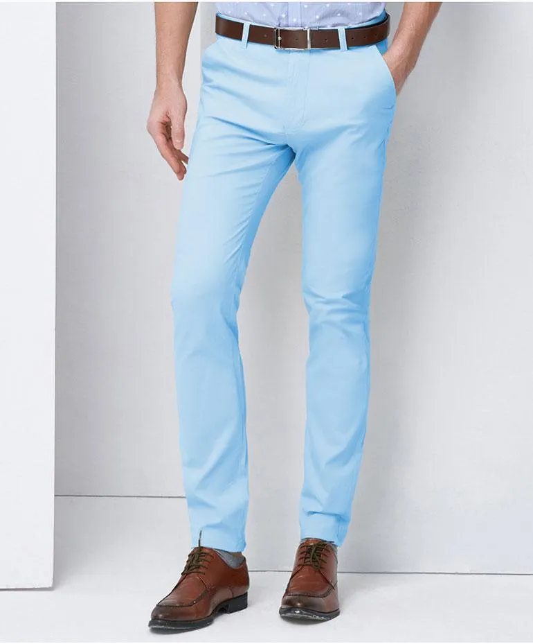 Sky Blue Casual Pants For Men