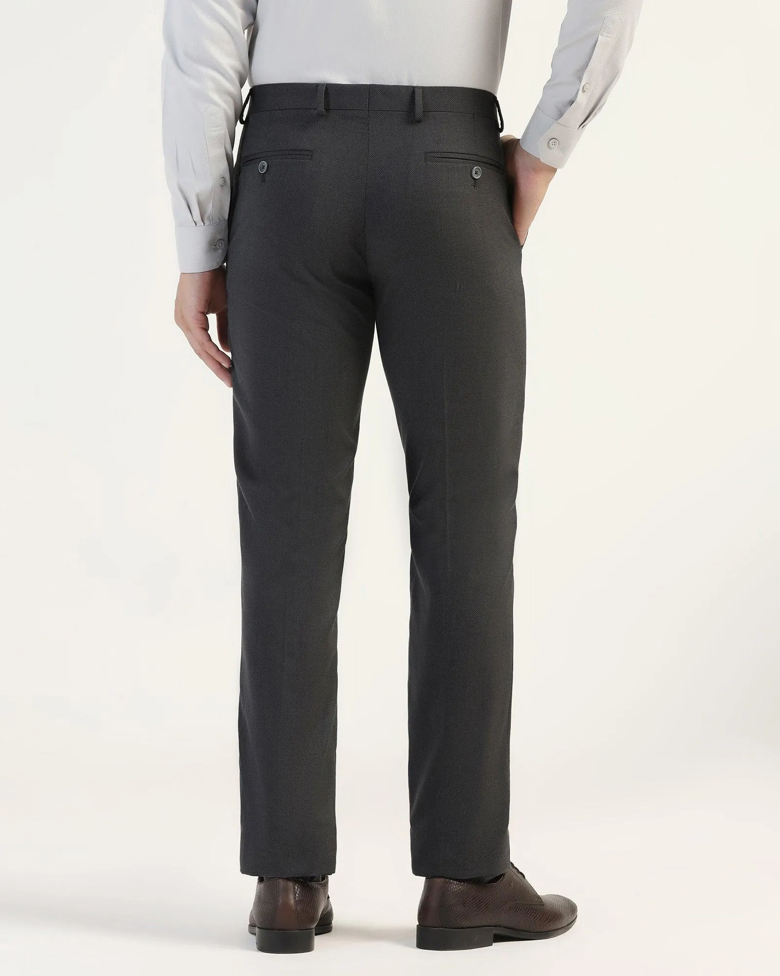 Slim Comfort B-95 Formal Charcoal Textured Trouser - Cadillac