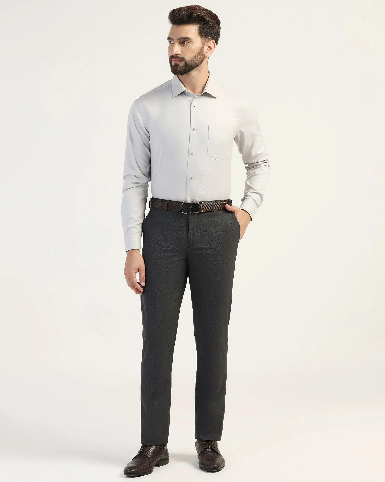 Slim Comfort B-95 Formal Charcoal Textured Trouser - Cadillac