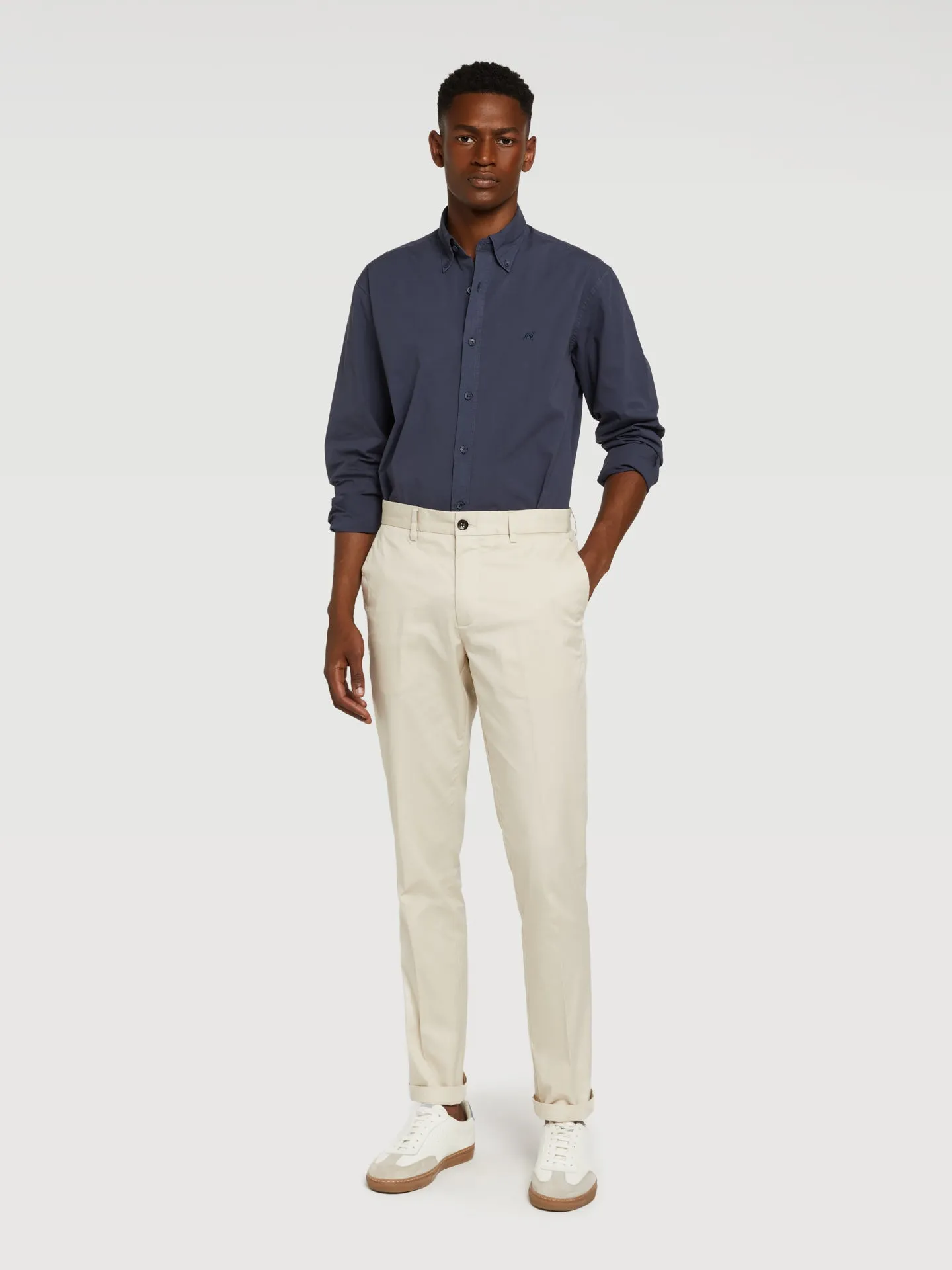 Slim fit basic chino trousers