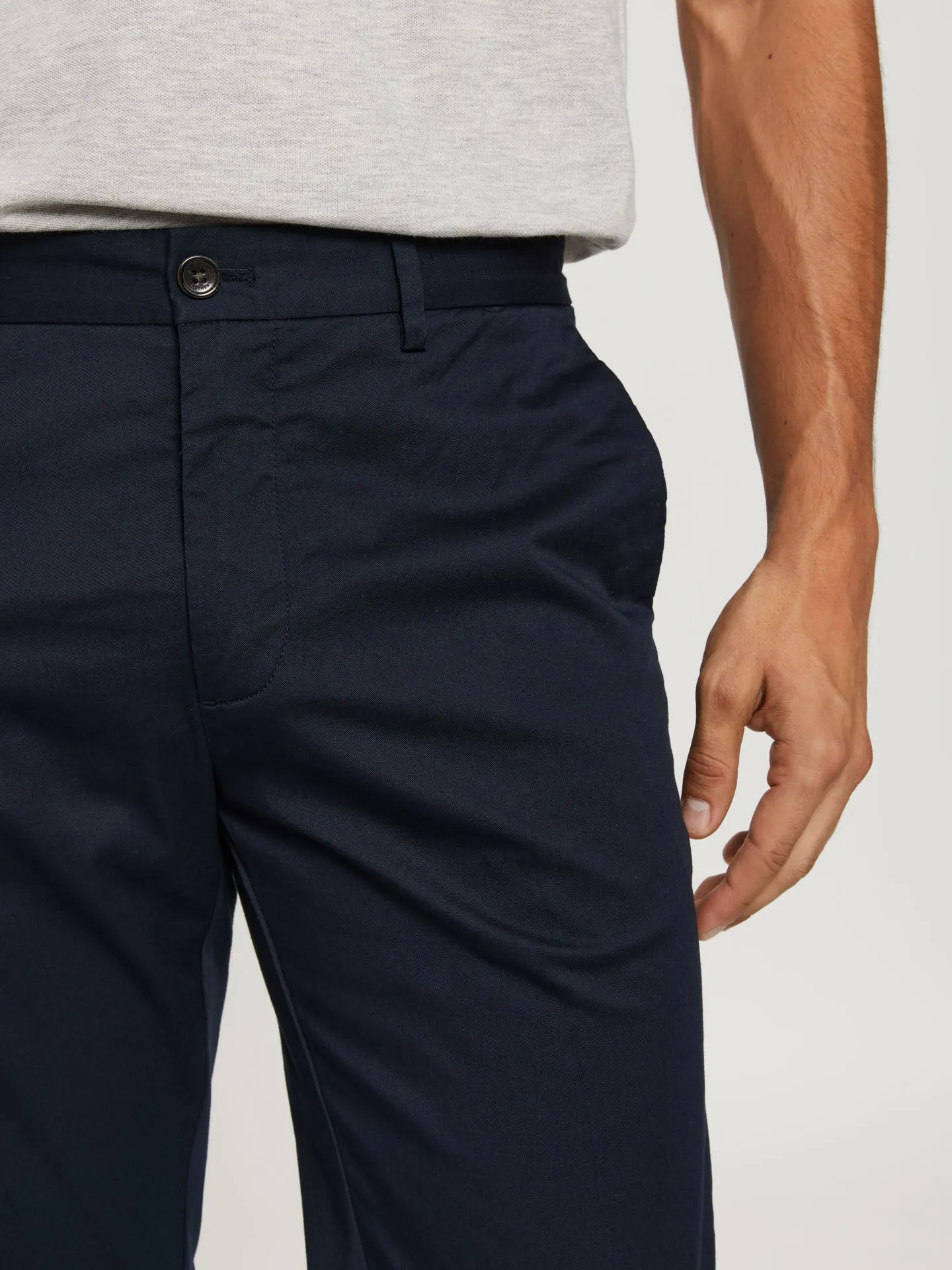 Slim fit basic chino trousers